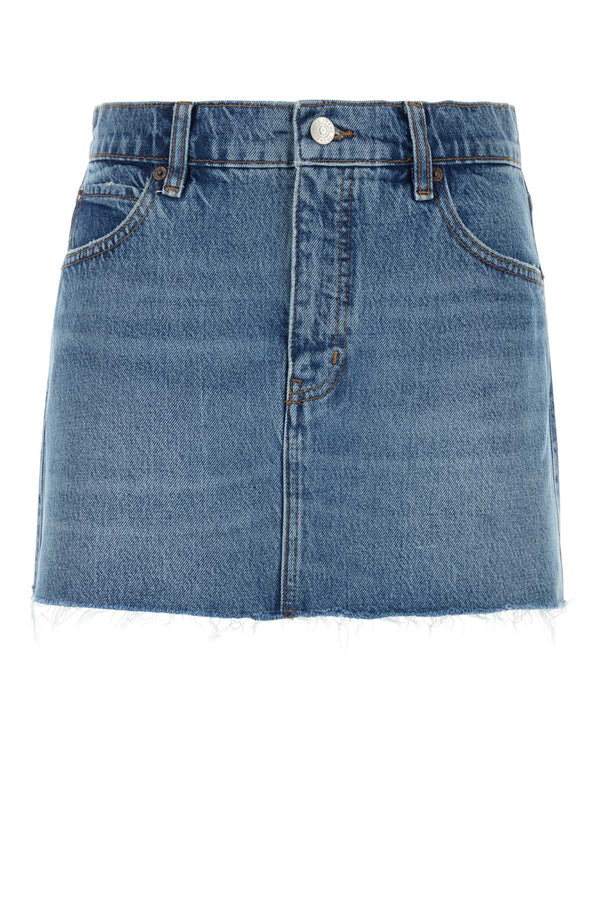Frame 60% Cotton denim shorts in blue