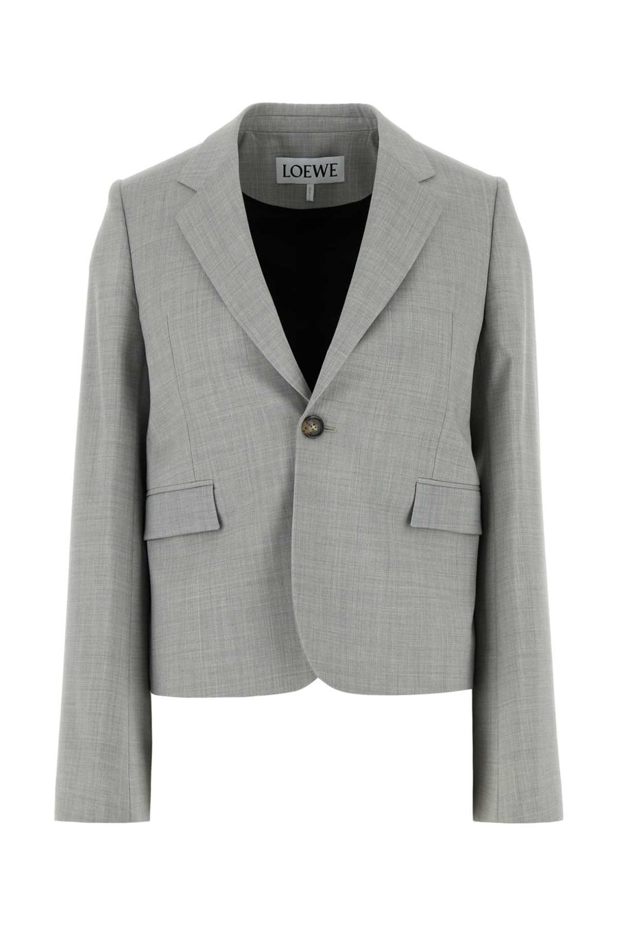Loewe Lightgrey Exterior: 100% Wool; Lining: 50% Viscose blazer in gray