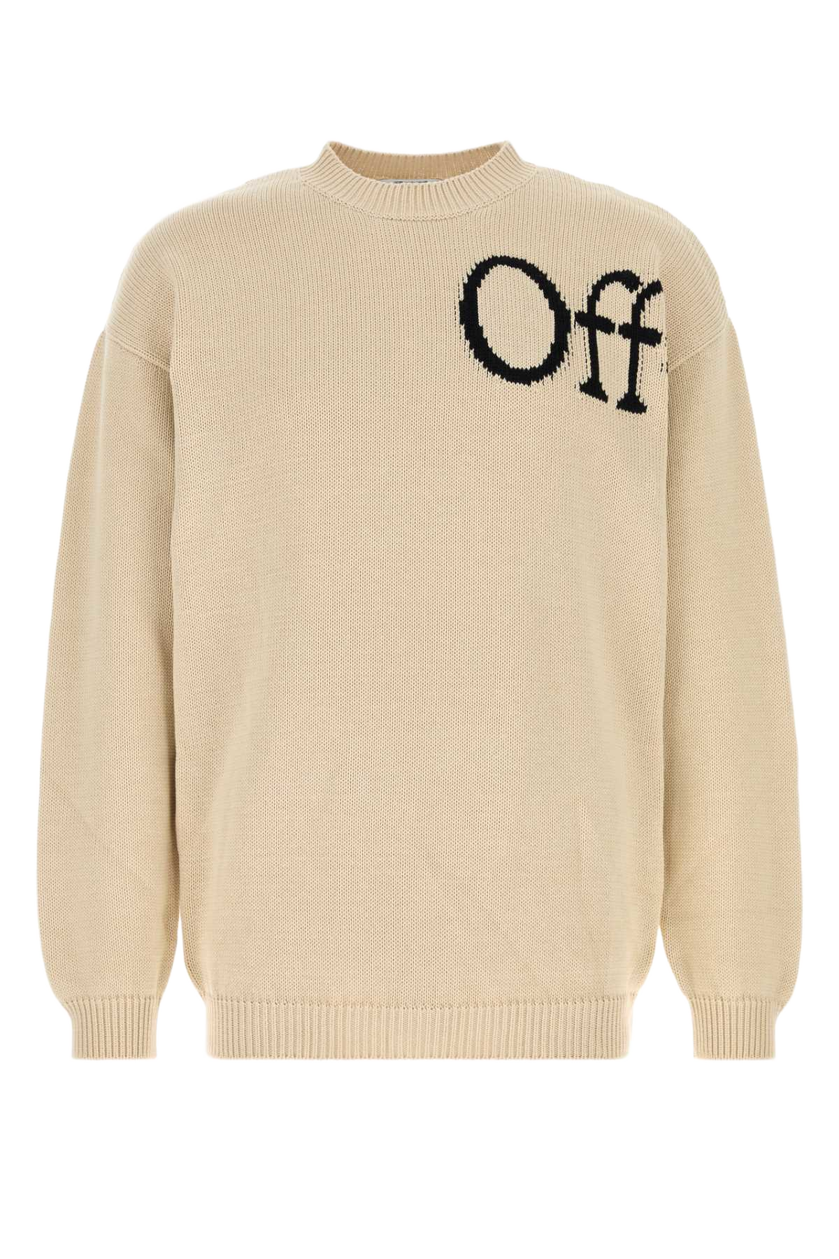 Sand Cotton Sweater Cream Exterior: Maglieria