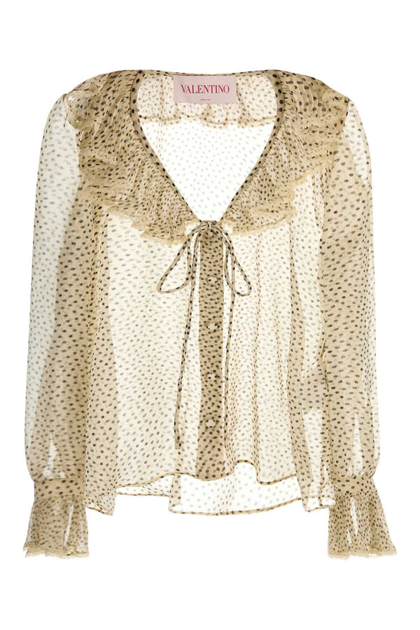 Valentino Garavani 100% Silk shirt in beige