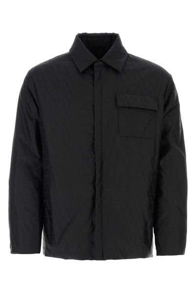 Valentino Garavani Nylon Toile Iconographe Shirt — Black