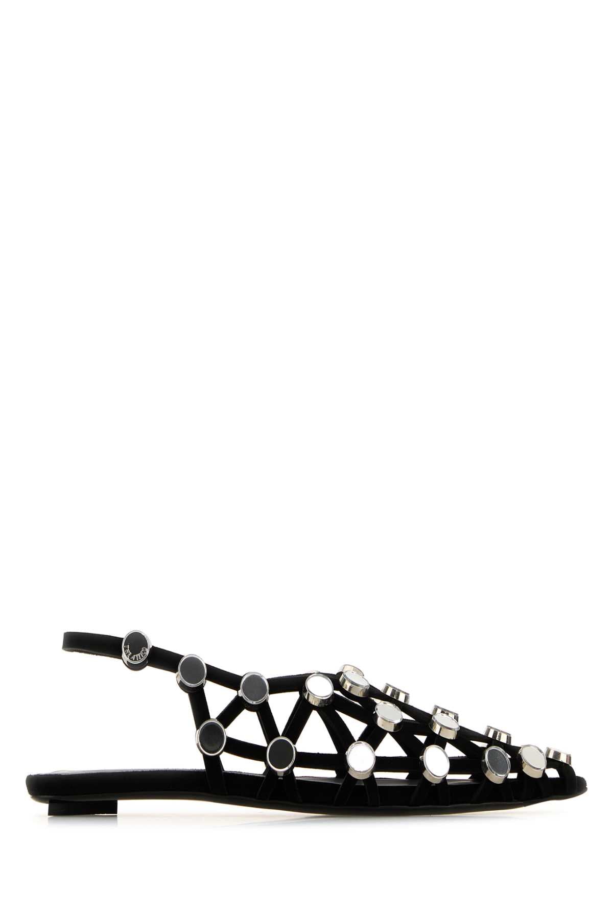 Black Suede Grid Ballerinas Ballerine