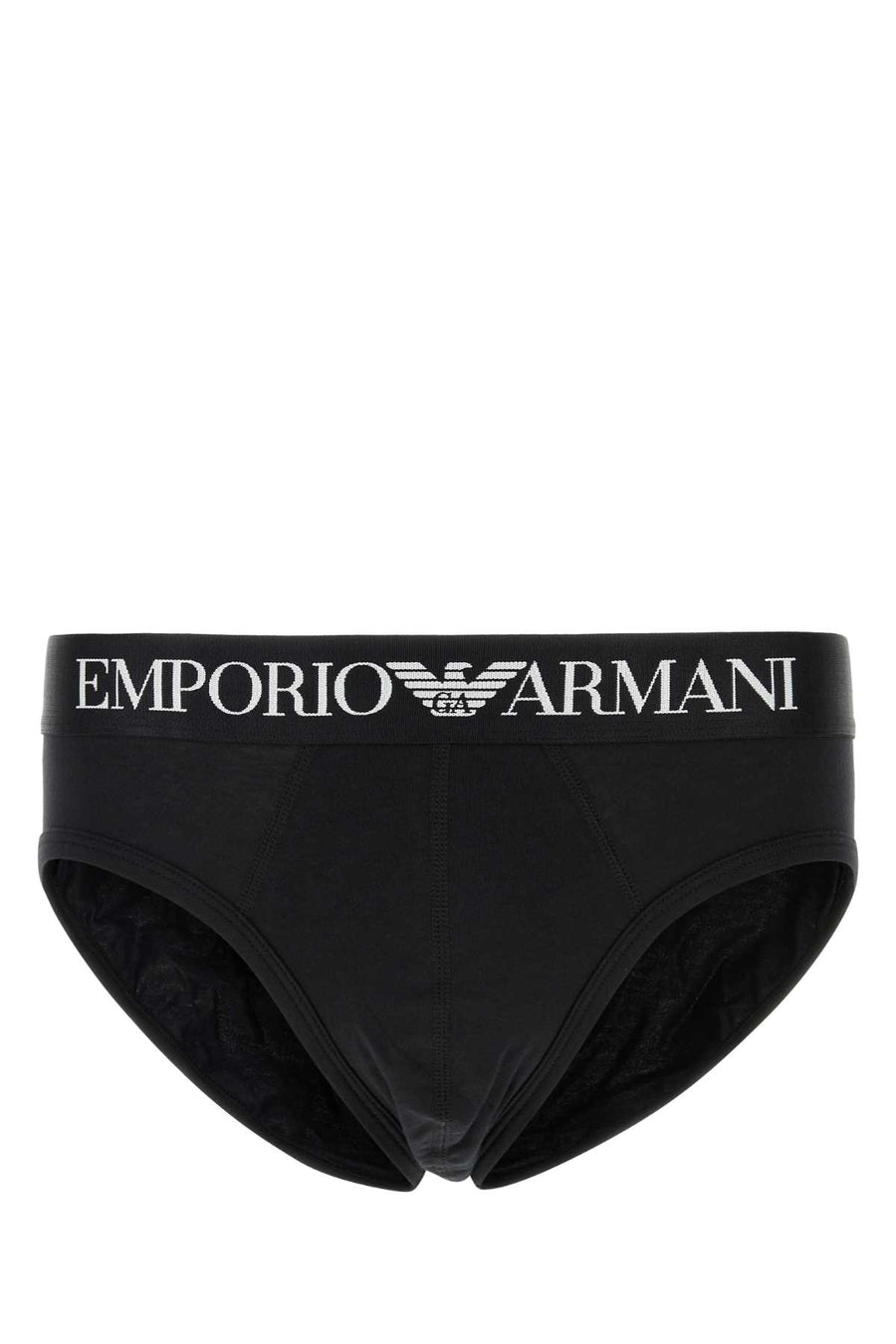 Emporio Armani 95% Cotton brief in black