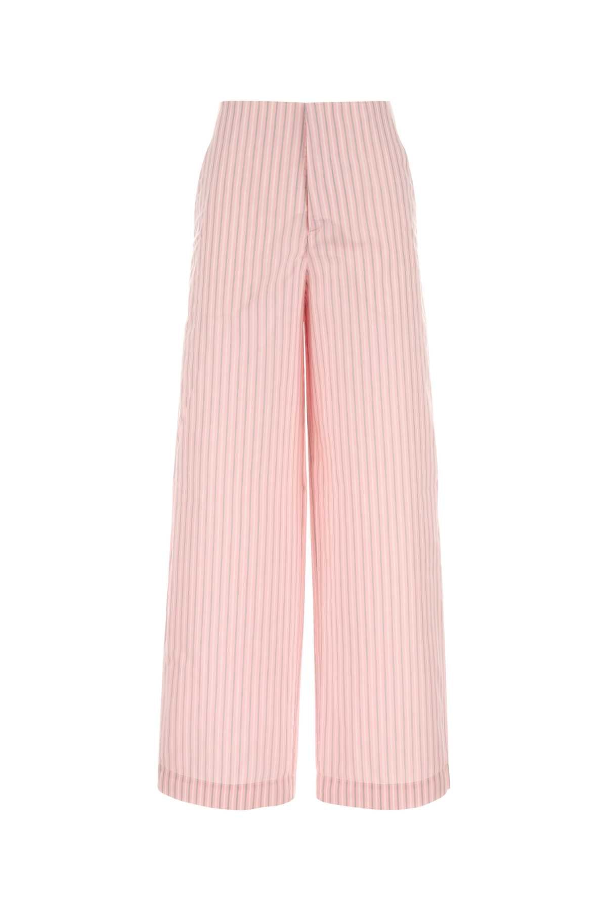 Embroidered Poplin Pant Fantasiarosa Exterior: Polyester Cotton Pantaloni