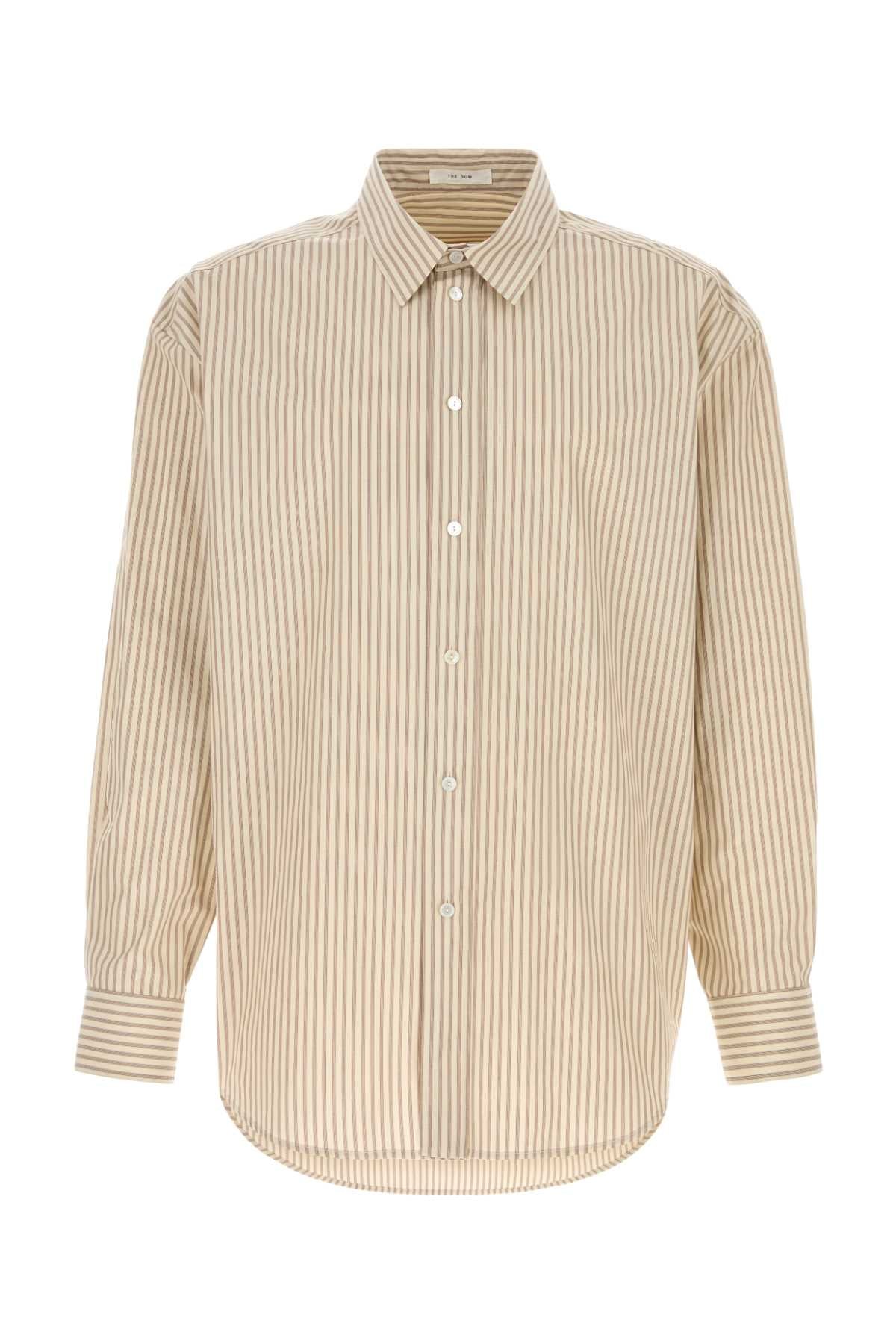 Embroidered Poplin Granada Shirt Ivorybeige Exterior: Cotton Camicie
