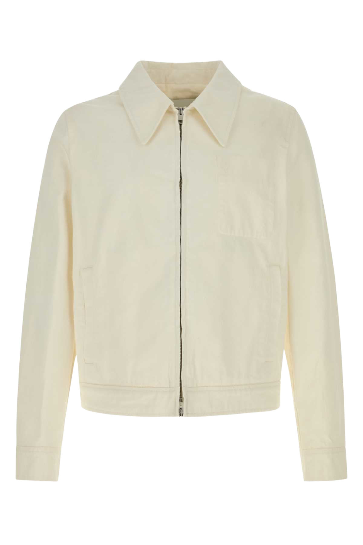 Ivory Denim Jacket Blanccreme Exterior: Cotton Giacche E Gilet