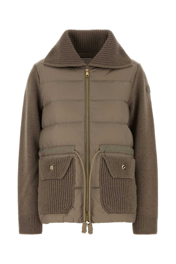 Moncler Exterior: 90% Virgin wool down jacket in gray