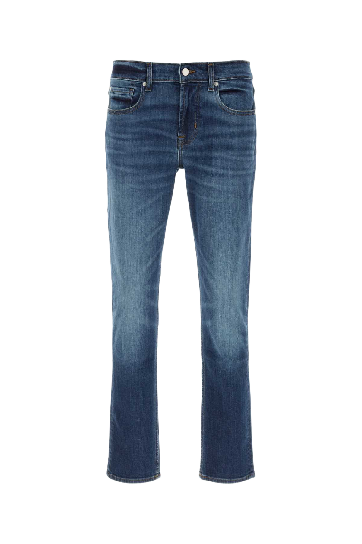 Stretch Denim Slimmy Tapered Jeans Blue Exterior: Cotton Elastane