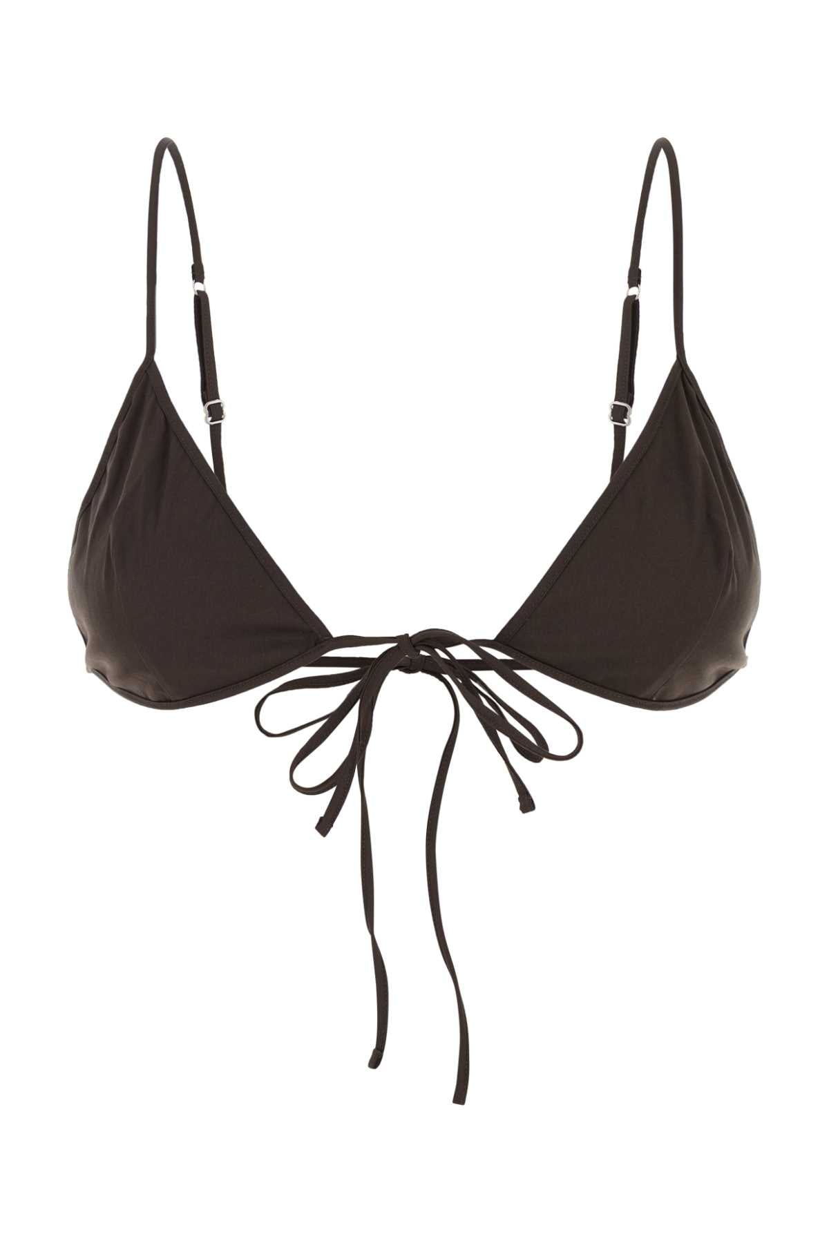 Brown Stretch Poplin Bra Ebano Coeapa Intimo