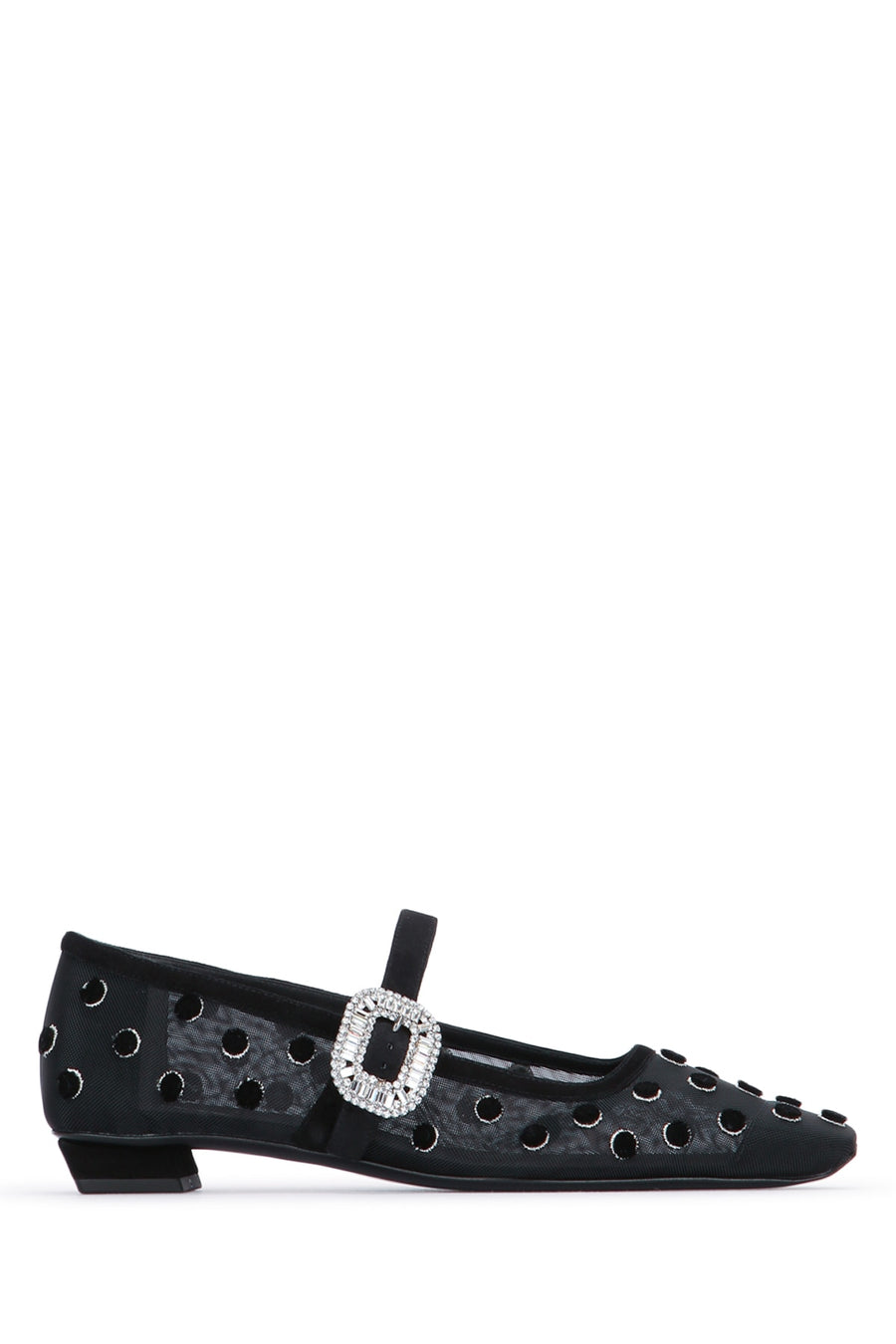 Roger Vivier Mesh mary-jane heel in black
