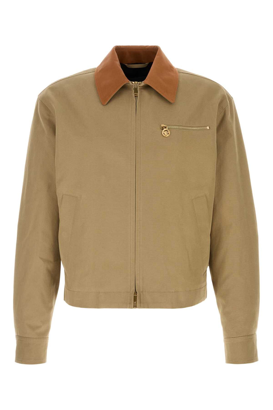 Versace Exterior: 100% Cotton; Lining: 100% Cupro jacket in beige