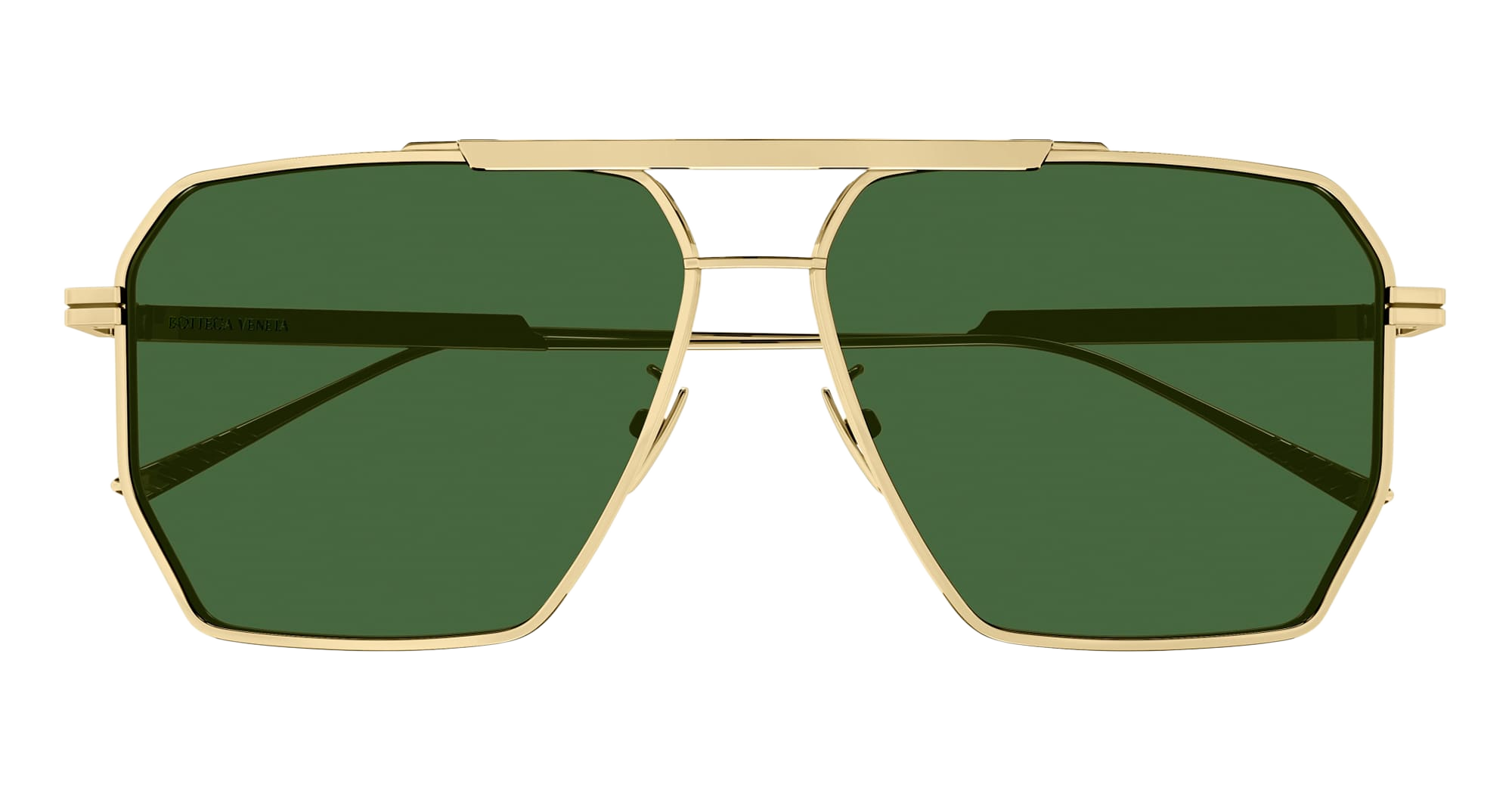 Bv1012s-004 - Gold Green Lens Nd Metal Sunglasses