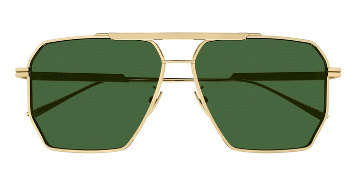 Bv1012s-004 - Gold Green Lens Nd Metal Sunglasses