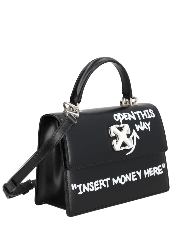 Borsa Jitney 1.4 Black Calf Leather Handbags