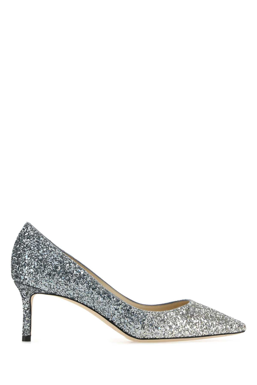 Jimmy Choo 64% Textile pump in silver