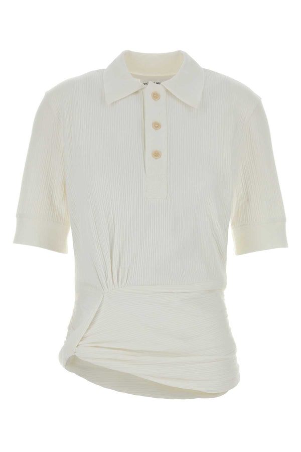 Victoria Beckham 95% Cotton polo in white