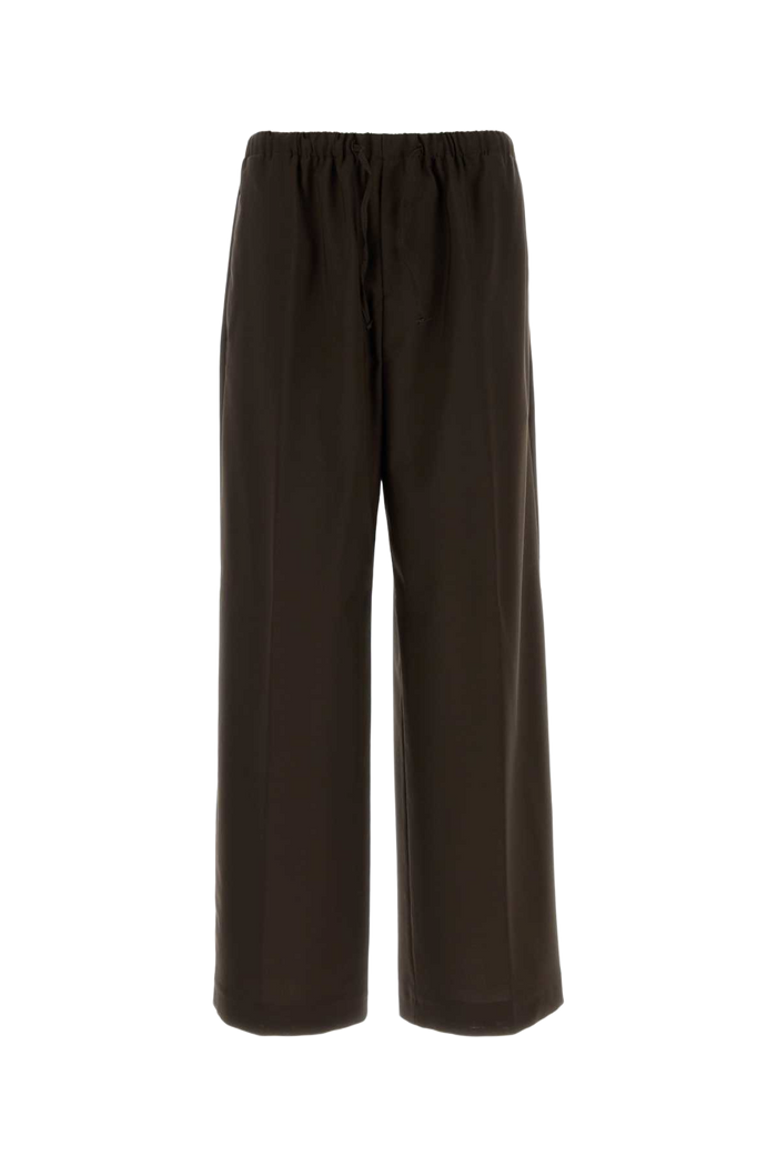Dark Brown Cotton Pant Mediumbrown Exterior: Pantaloni