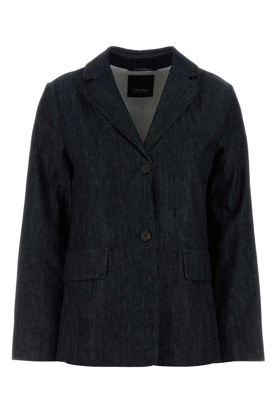 S Maxmara 93% Cotton blazer in navy