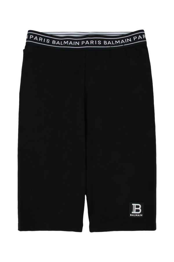 Balmain Kids 100% Elastane bermuda in black