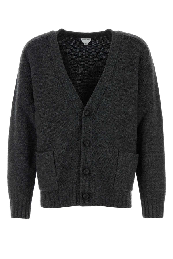 Bottega Veneta Dett 100% Wool cardigan in gray