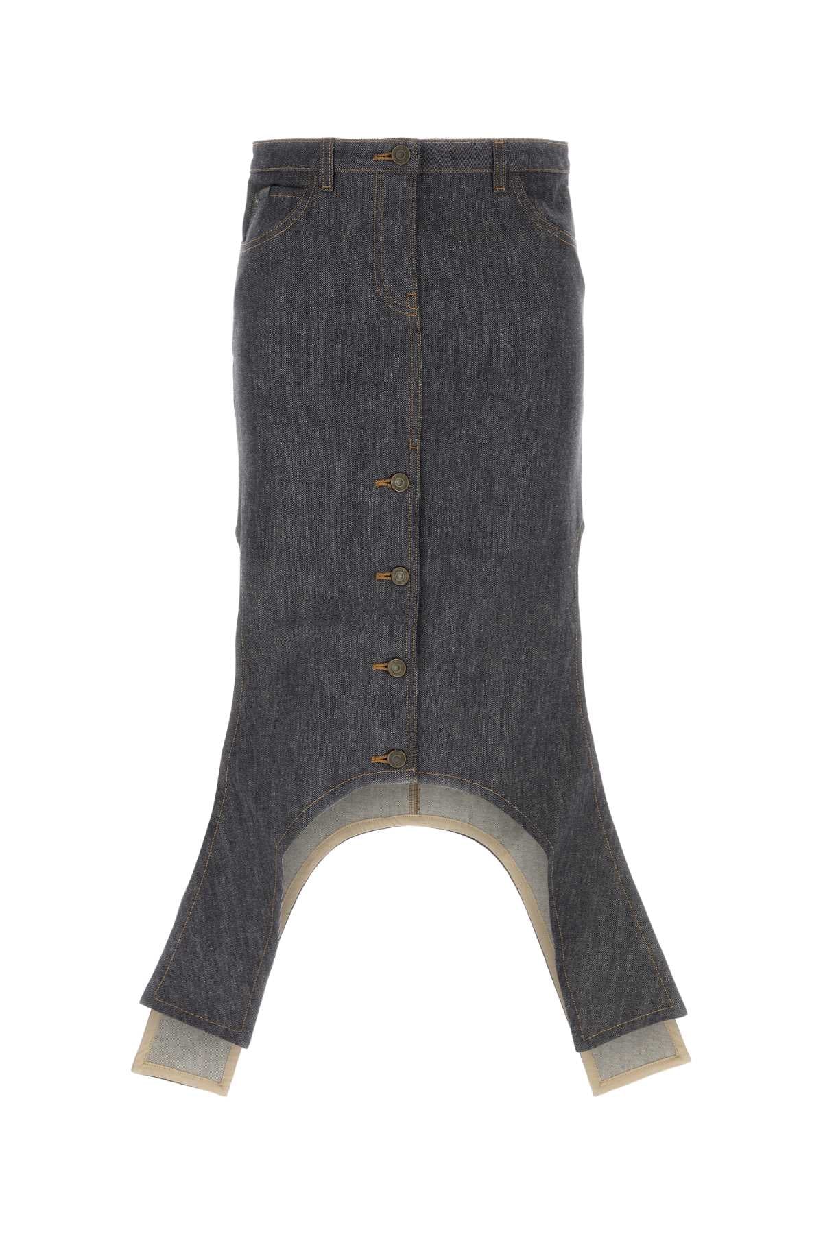 Denim Skirt Darkheathergrey Exterior: Cotton Gonne