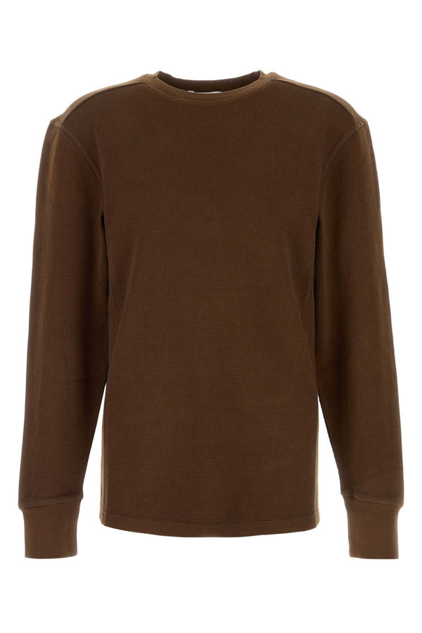 Entire Studios Long 100% Cotton t-shirt in brown