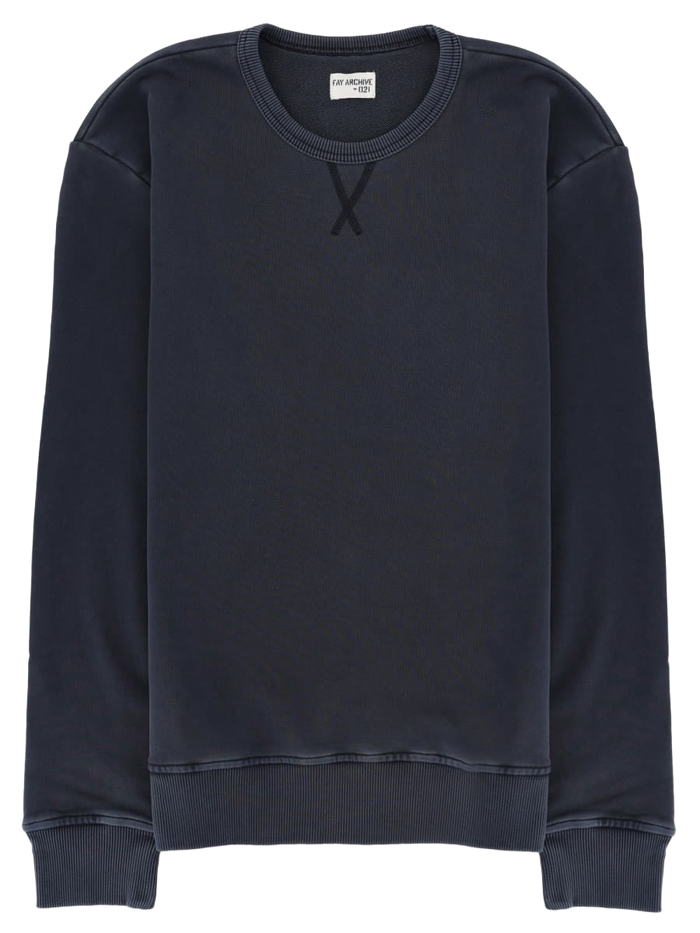 Fay Archive Sweatshirt Blue Cotton Sweatshirts