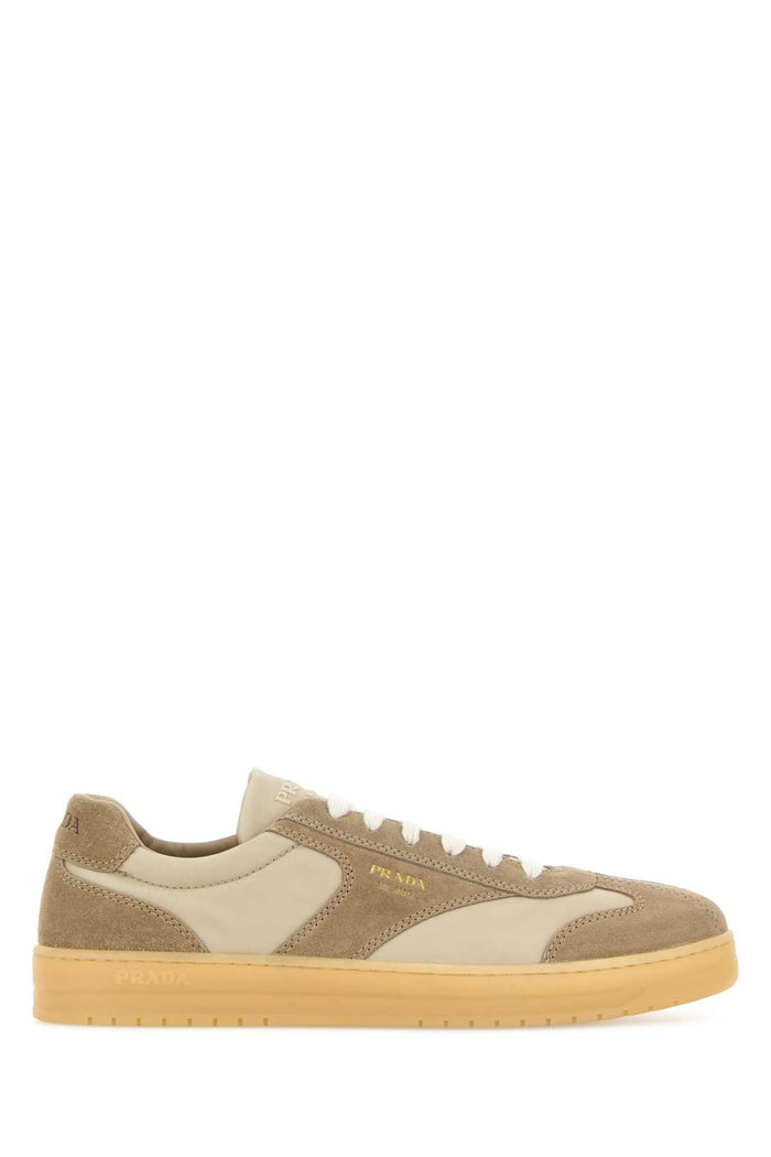 Beige Suede E Re-Nylon Sneakers Deserto