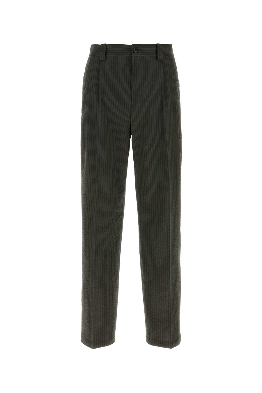 Maison Kitsune 76% Polyester trousers in green