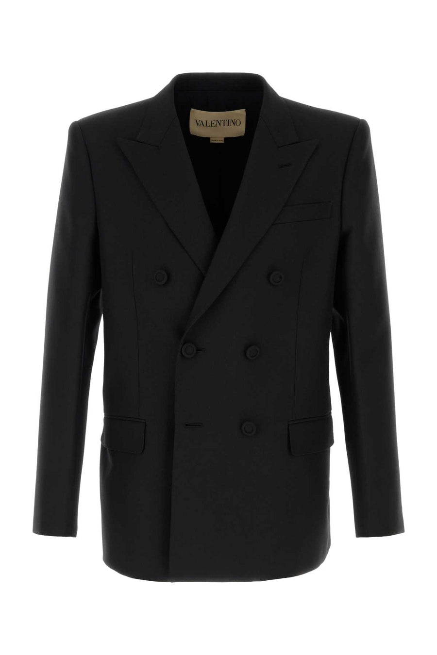 Valentino Garavani Rever Exterior: 55% Polyester 45% Wool; Lining: 100% Cupro blazer in black
