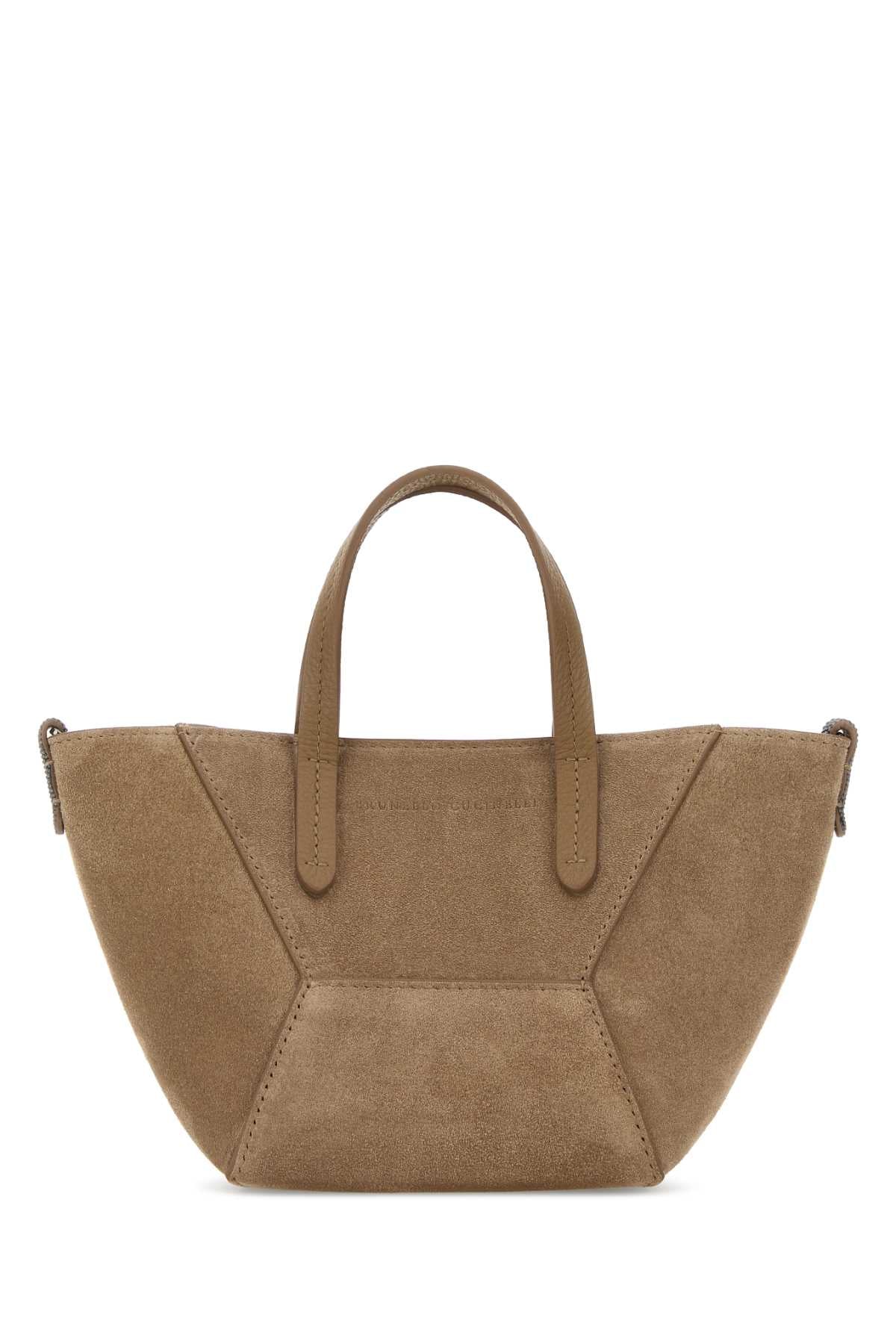 Biscuit Suede Handbag C2767 Borse A Mano