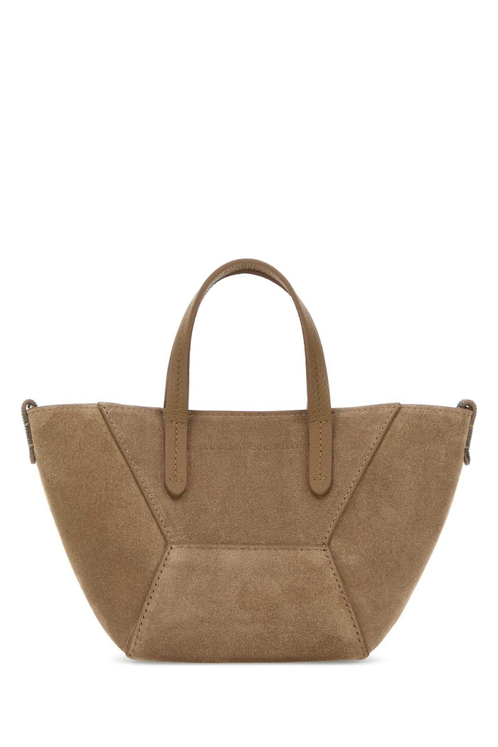 Biscuit Suede Handbag C2767 Borse A Mano