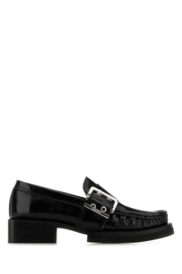 Black Leather Loafers Mocassini