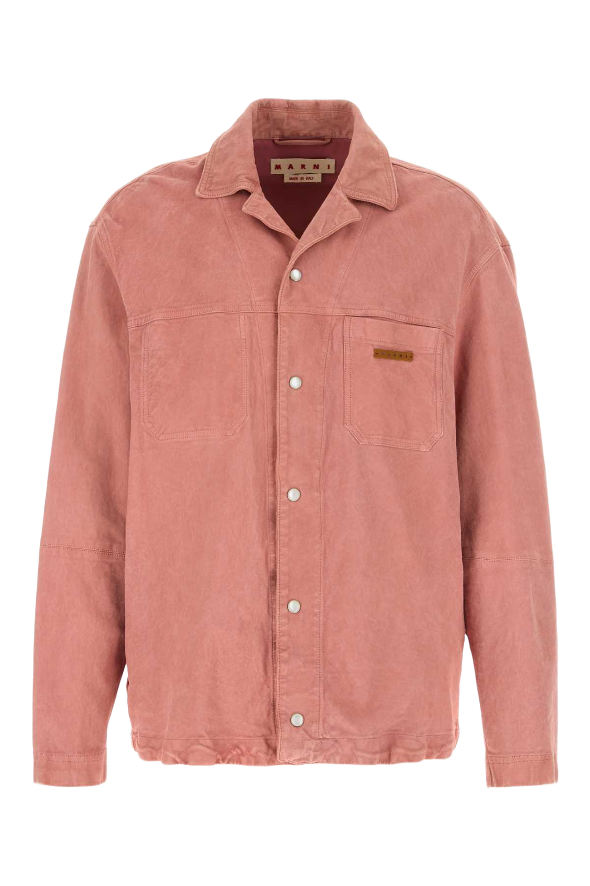 Pink Suede Shirt Chalkmauve Exterior: Ovine Leather Camicie