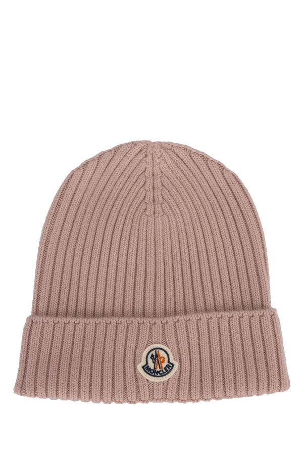 Moncler Jr Kids Wool winter hat in beige