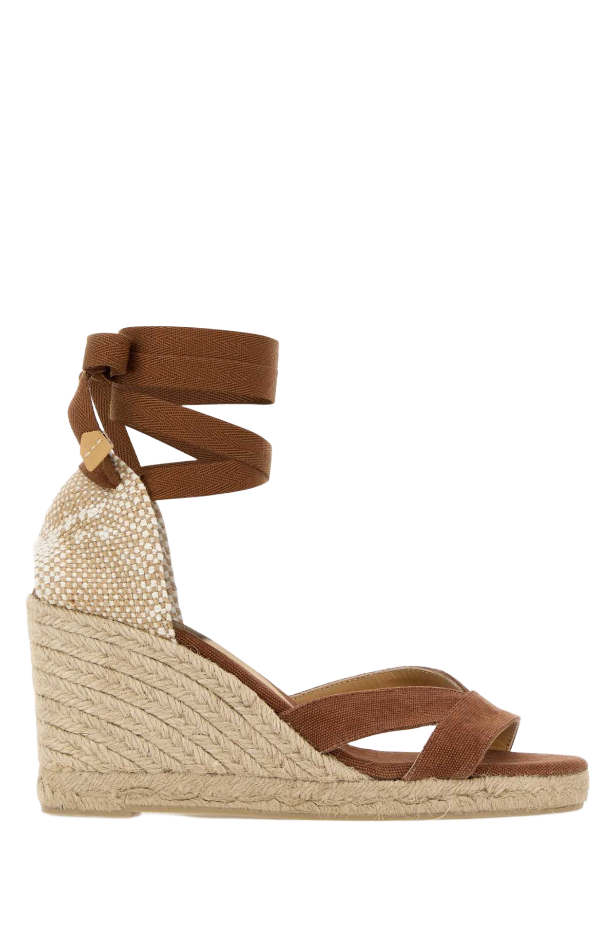 Brown Canvas Bailey Wedges Pecan Espadrillas