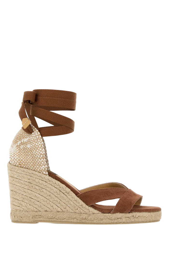 Brown Canvas Bailey Wedges Pecan Espadrillas