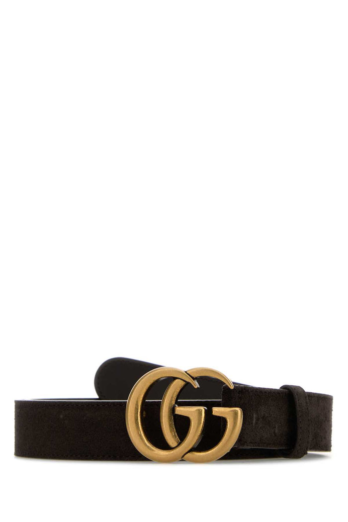 Dark Brown Suede Belt Tmoro Calf Skin Cinture