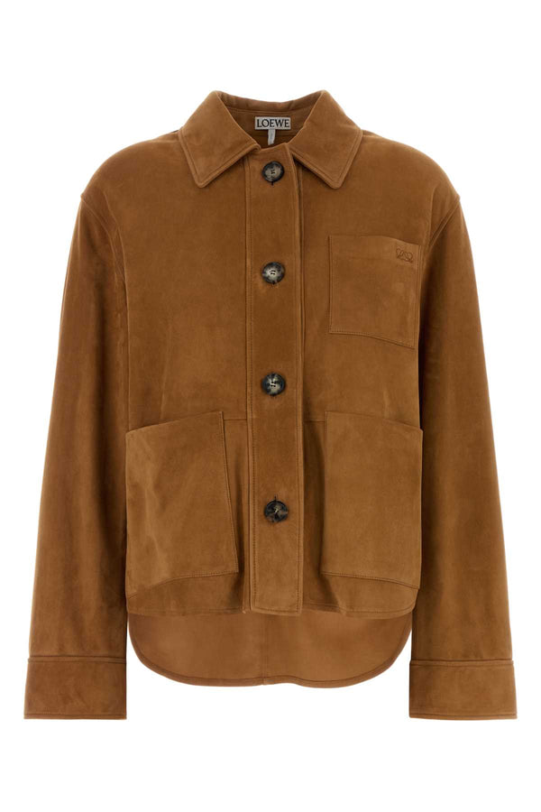 Tan Exterior: Suede Giacche E Gilet