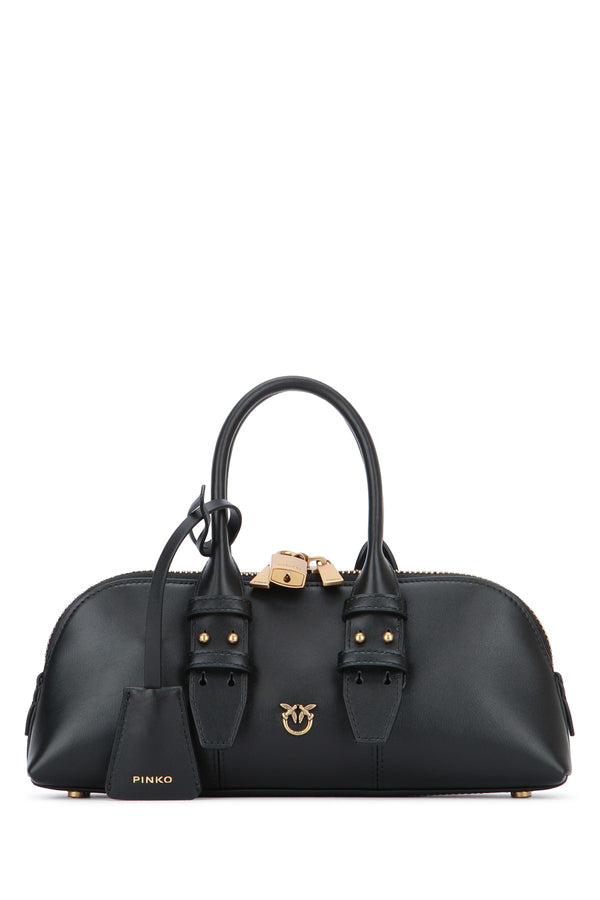 Pinko Baguette Vitello leather shoulder bag in black