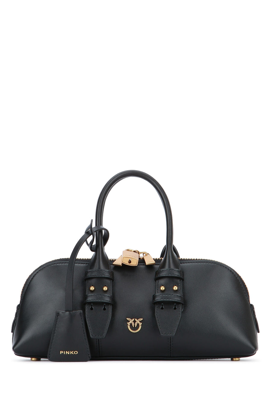 Pinko Baguette Vitello leather shoulder bag in black