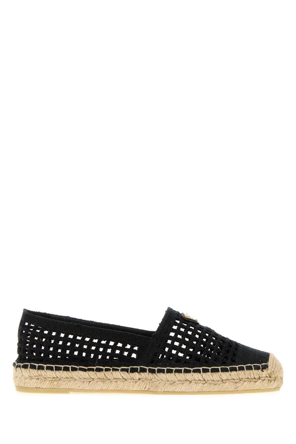 Prada Exterior: 100% Fabric espadrille in black