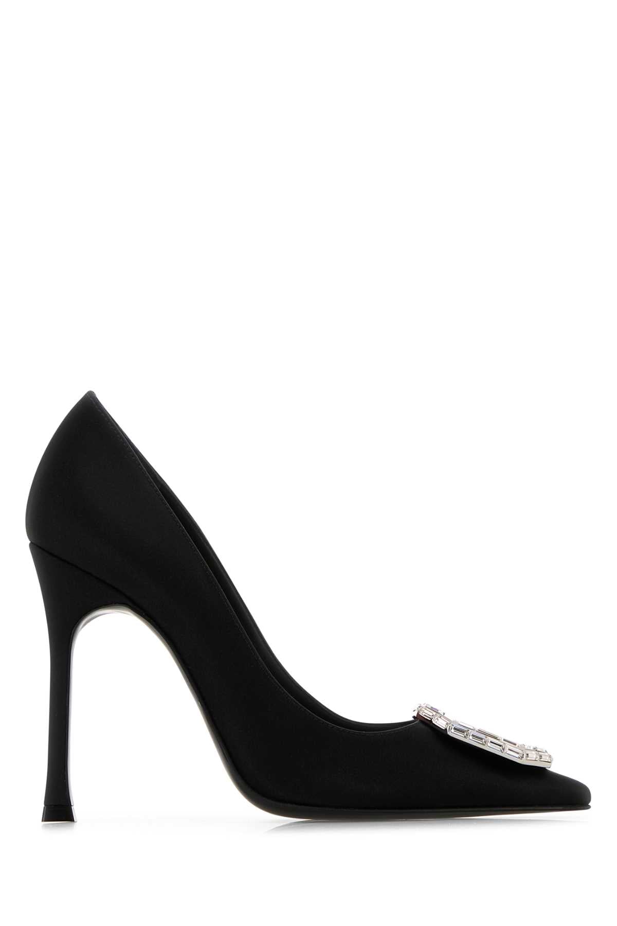 Cameliapump105 Satblawhibu Satinblackwhitebuckle Scarpe Con Tacco