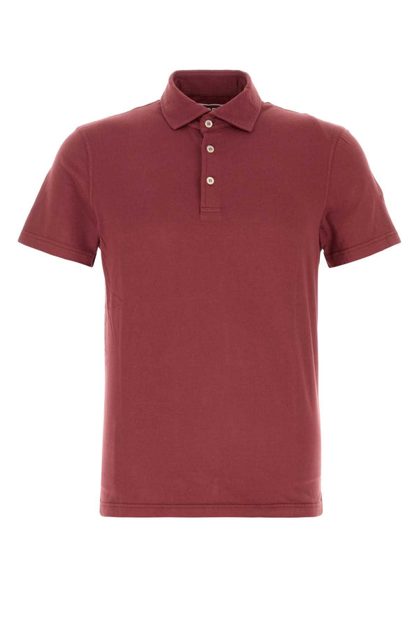 Fedeli 93% Cotton polo shirt in purple
