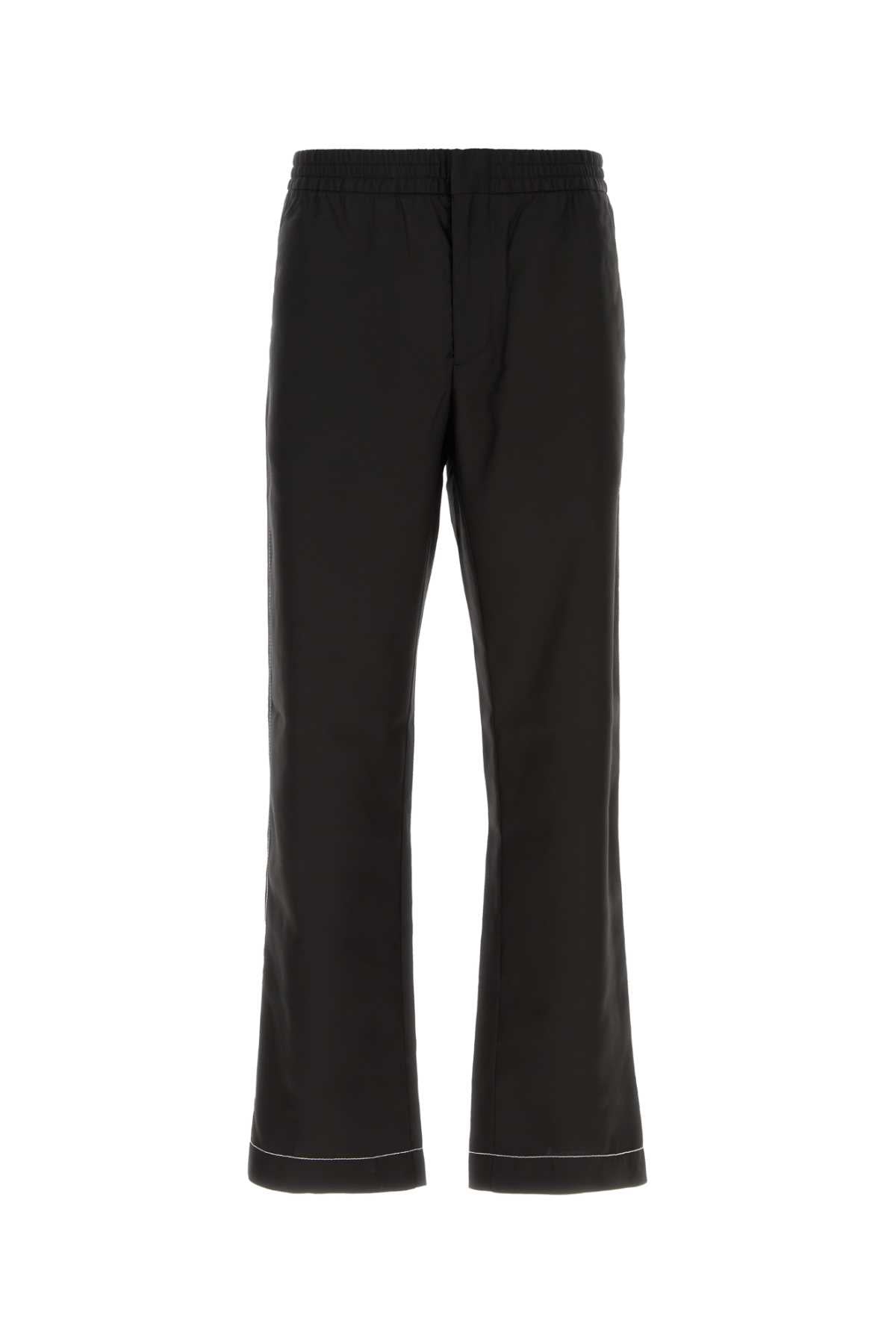 Black Silk Pyjama Pant Nero Pantaloni