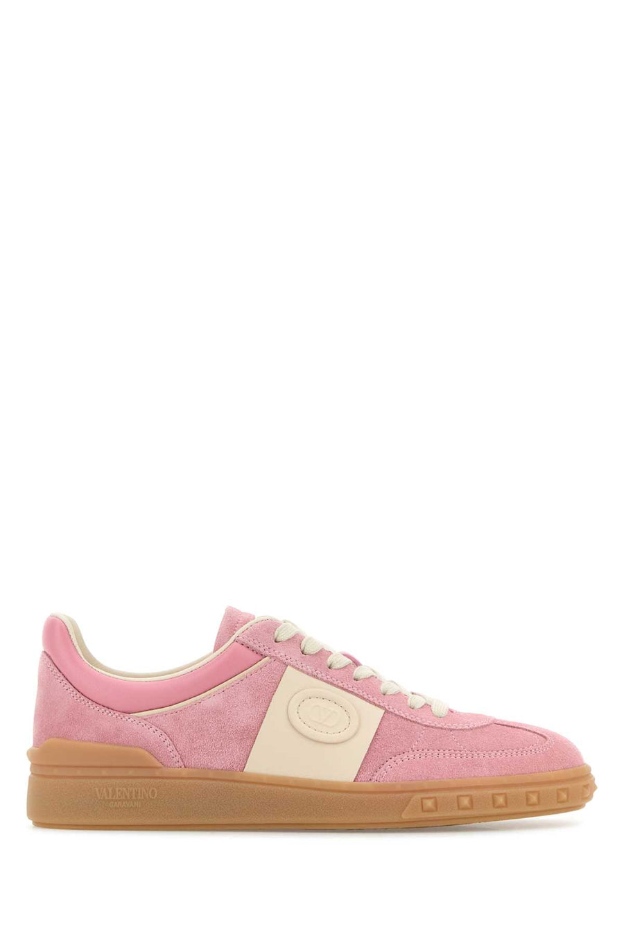 Valentino Garavani Upvillage Suede and calf leather (Bos taurus) sneaker in pink