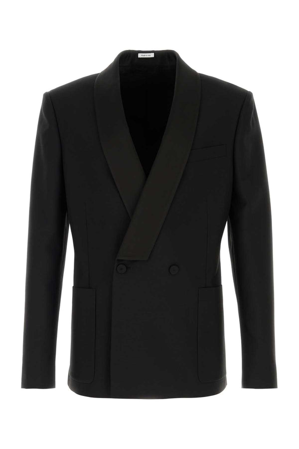 Alexander McQueen Exterior: 75% Wool blazer in black