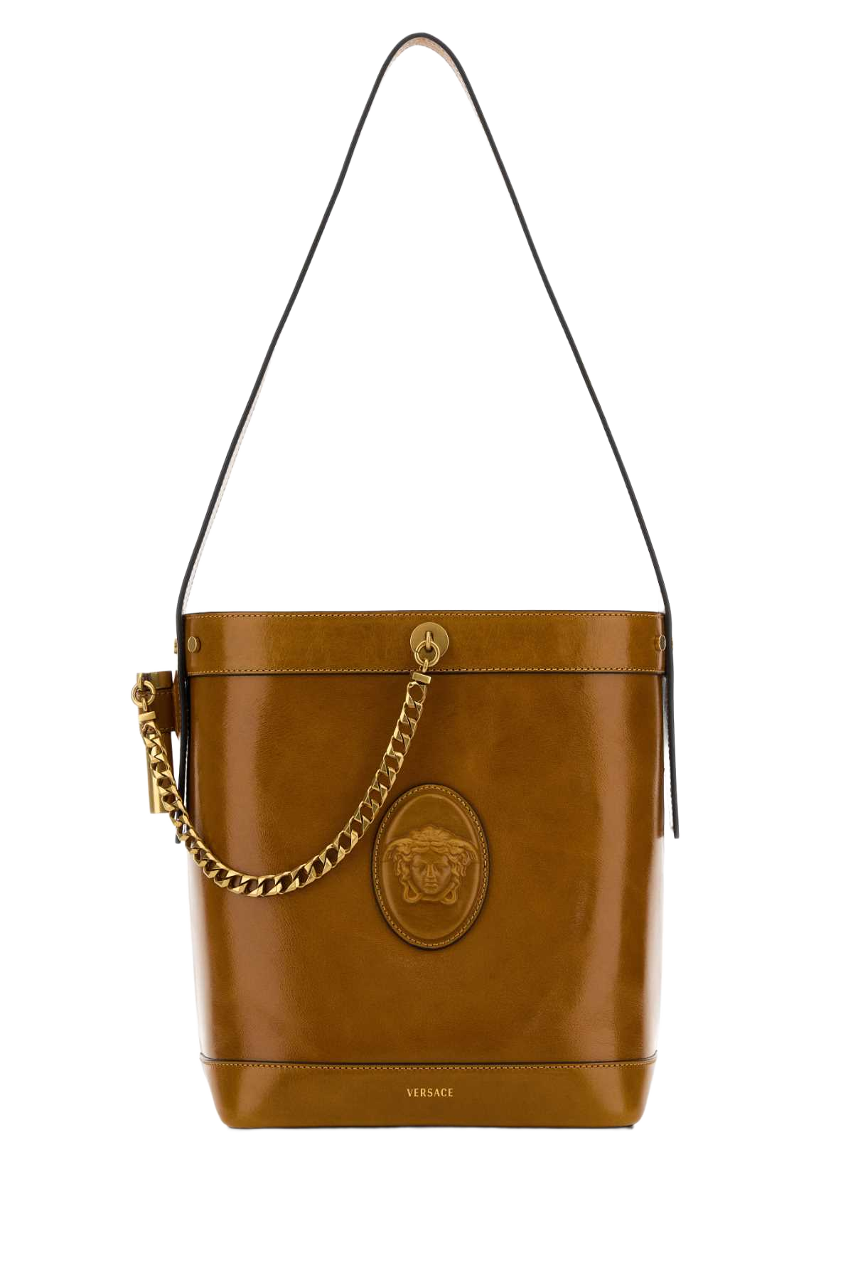 Camel Leather Bucket Bag Natural Borse A Secchiello