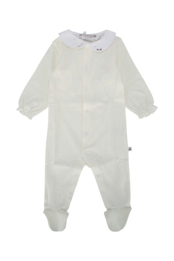 Bonpoint Underwear 100% organic cotton bodysuit in cream