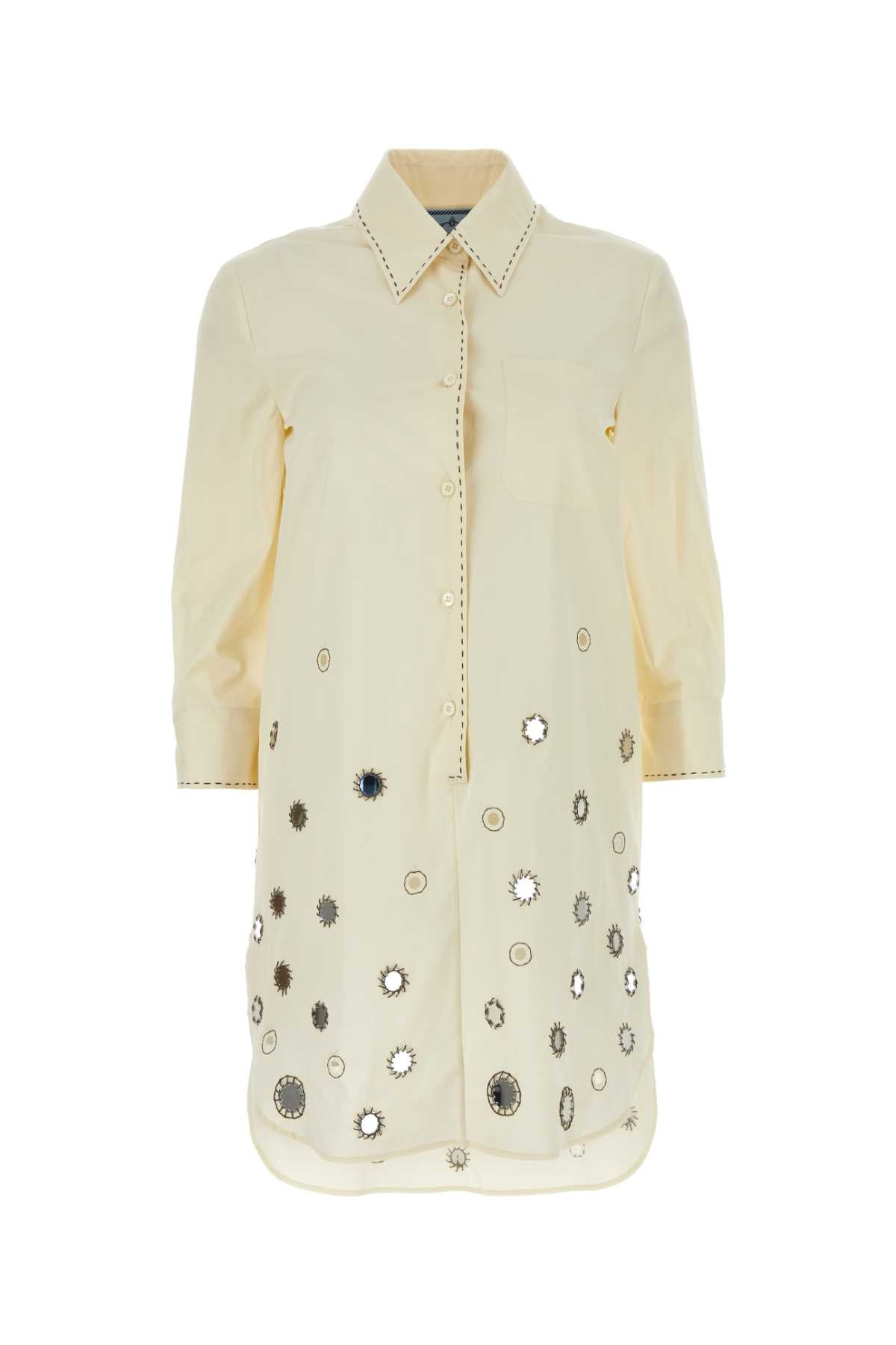 Sand Cotton Shirt Dress Naturale Abiti